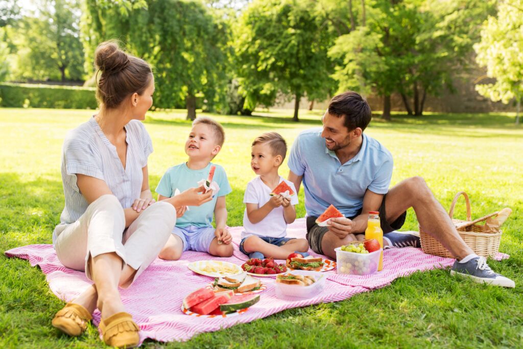 A family enjoying a Red River Park.